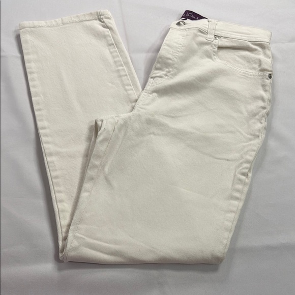 Gloria Vanderbilt Women's Straight Leg Jeans - White - Picture 2 of 7